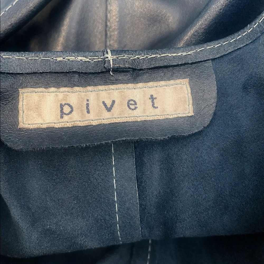 Vintage Pivet Black Leather Hobo Shoulder Bag Y2K